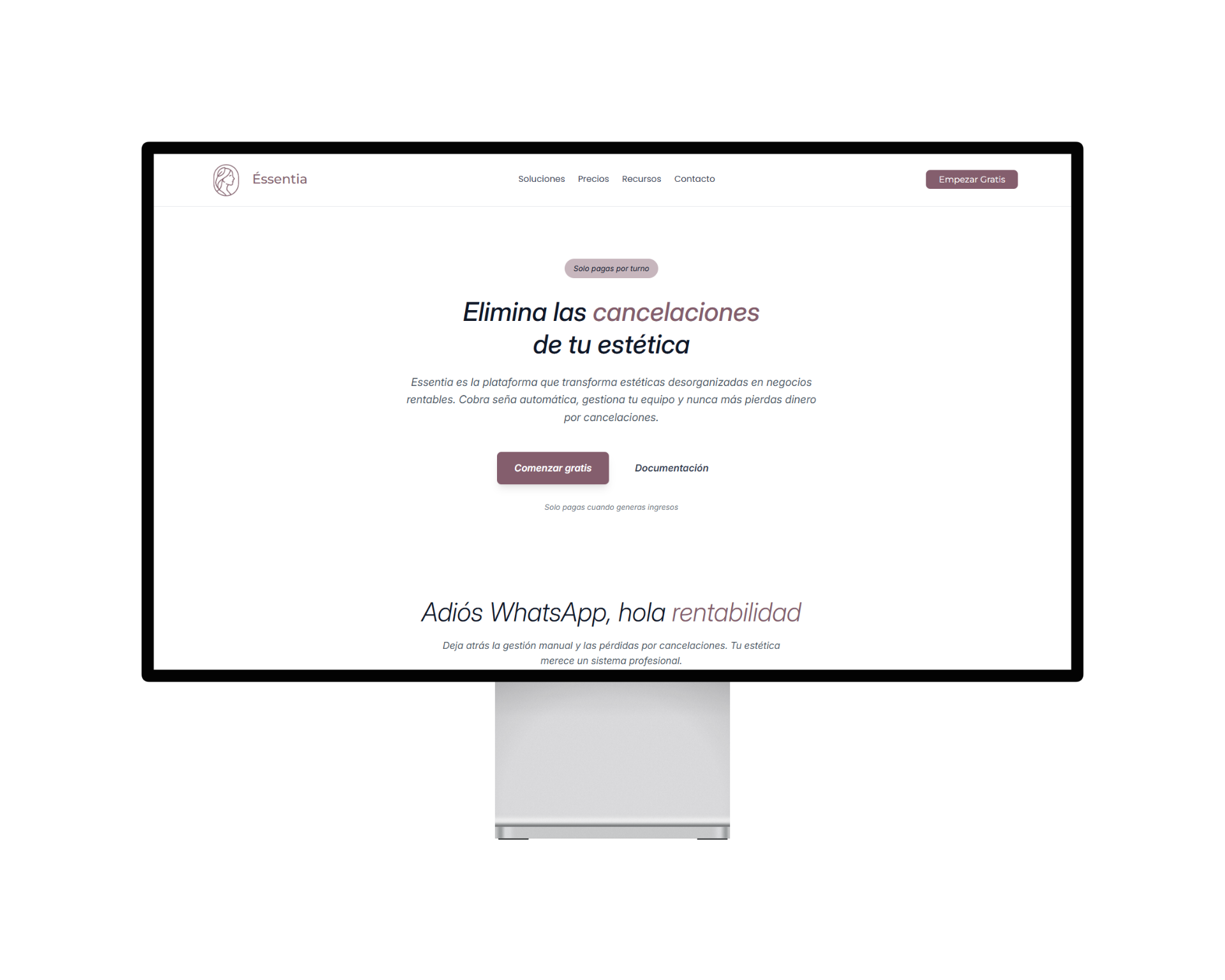 Essentia - Plataforma SaaS para centros de belleza